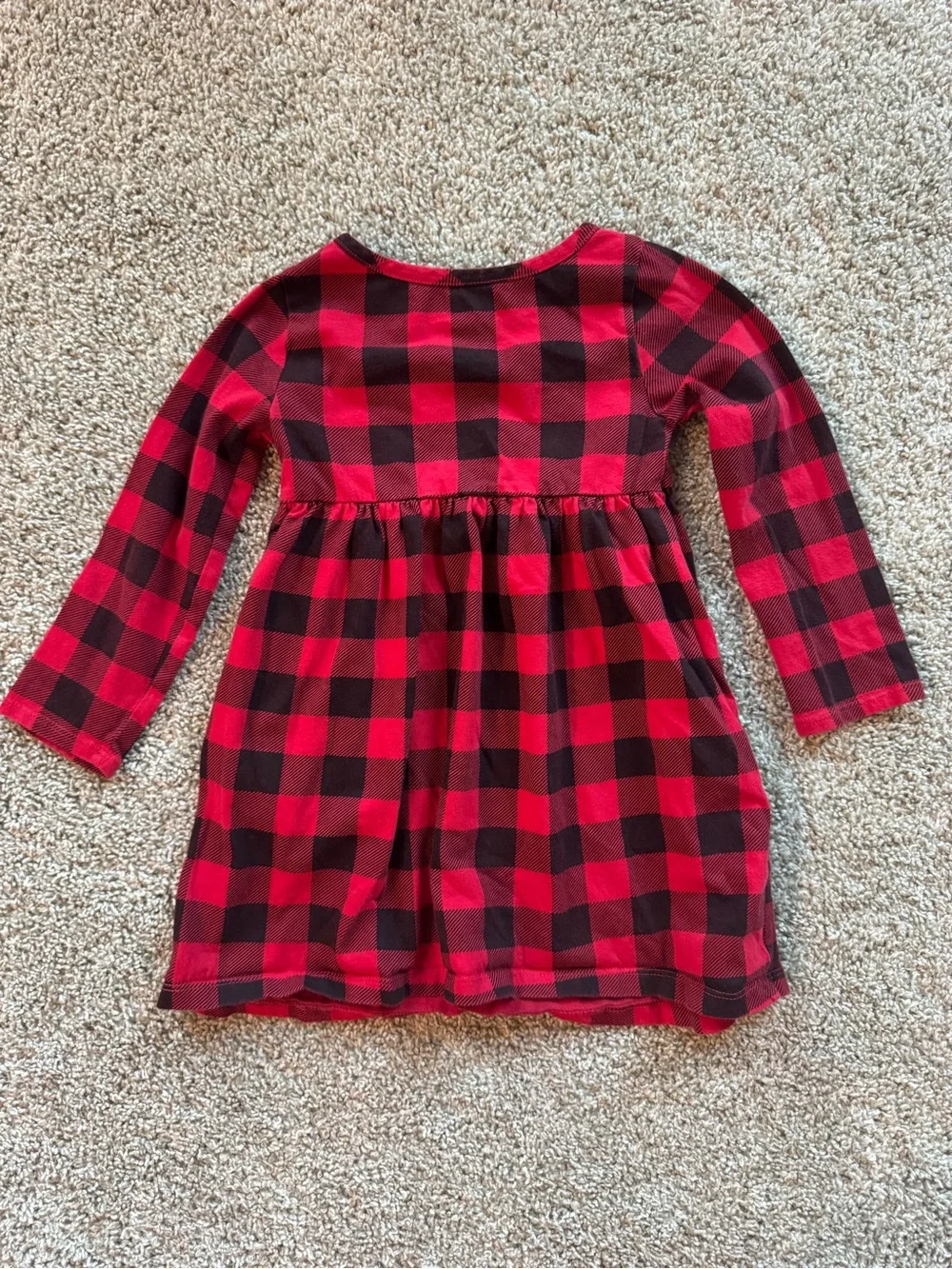 Girls Holiday Outfit Bundle 3T  Buffalo Plaid Dress Velvet Top Set leggings